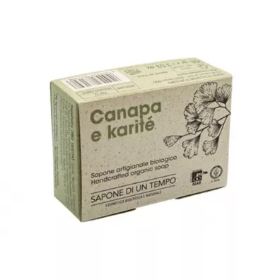 Sapone di un Tempo Organiczne mydo w kostce Konopie & Maso Shea 100 g