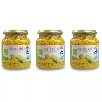 Bio Kontynenty Kukurydza sodka w zalewie (soik) Zestaw 3 x 340 g Bio