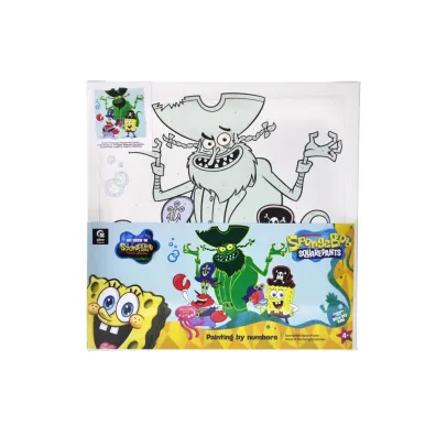 Qbee Malowanie po numerach 30x30cm SpongeBob w Kinie