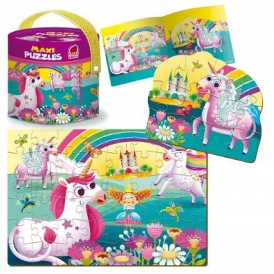 Puzzle maxi 2w1 (15+48 el.) Jednoro�ce Roter Kafer
