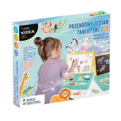 Przeno�ny zestaw tablic 5w1 ZOO w walizce