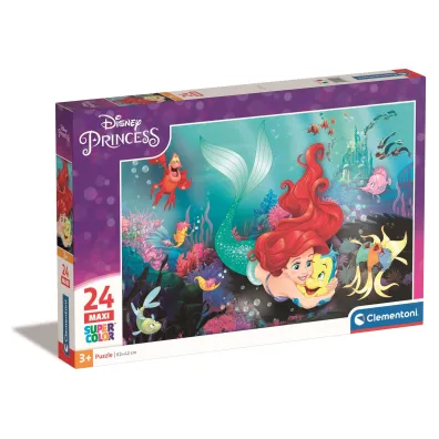 Puzzle 24 el. Maxi SuperColor. Disney Little Memaid Clementoni