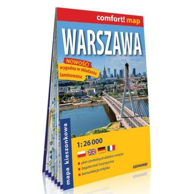 Comfort! map Warszawa 1:26 000 mapa kieszonkowa