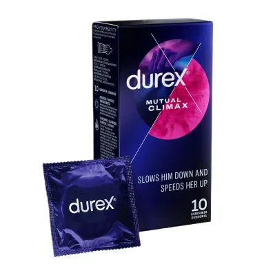 Durex Mutual Climax prezerwatywy lateksowe z lubrykantem 10 szt.