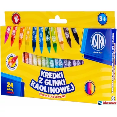 Astra Kredki z glinki kaolinowej 24 kolory
