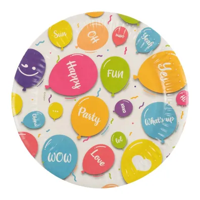 Arpex Talerze papierowe Happy Balloons 8 szt.