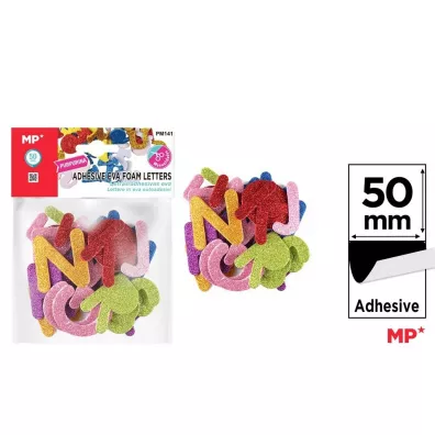 Mp Main Paper Naklejki z pianki literki brokat 50 mm