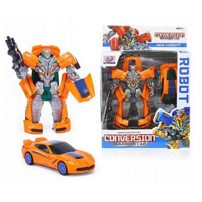 Skadany Auto-Robot Transformers Wojownik Orange Isere