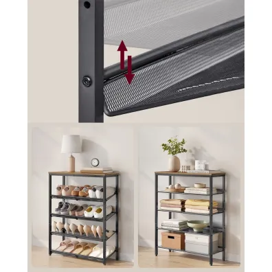 Songmics Stabilna szafka na buty 5 poziomw Loft