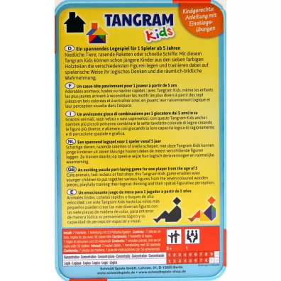 Tangram dla dzieci (w metalowej puszce) Schmidt Spiele-Gry
