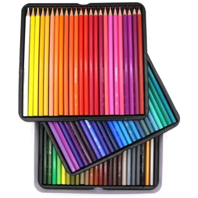 Staedtler Kredki o��wkowe, sze�ciok�tne, metalowe pude�ko 72 szt.