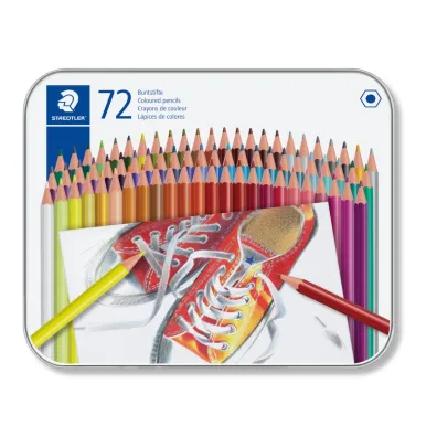 Staedtler Kredki o��wkowe, sze�ciok�tne, metalowe pude�ko 72 szt.