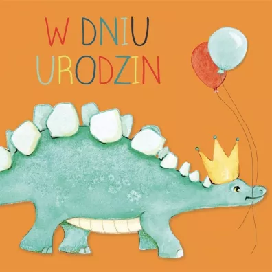 Clear Creations Karnet kwadrat CL4214_PO Urodziny Dinozaur