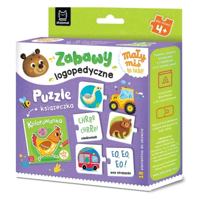 Ma�y mi� to lubi  Zabawy logopedyczne. Puzzle   ksi��eczka - Anna Podg�rska