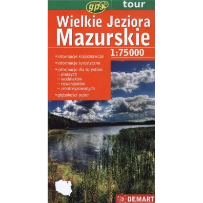 Mapa turystyczna Wielkie Jeziora Mazurskie 1:75 000