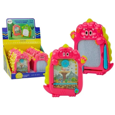 Tablica do rysowania 2w1 dinozaur r�owy LeanToys