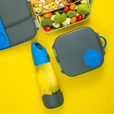 b.box Butelka na wod� tritanowa ze s�omk� Blue Slate 600 ml