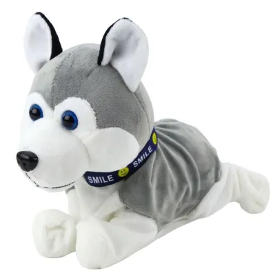 Pies pluszowy interaktywny Husky na baterie LeanToys