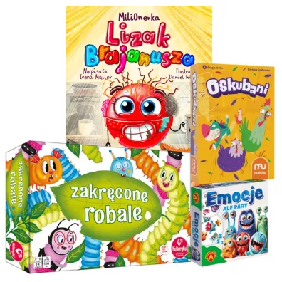 Pakiet: Lizak Brajanusza, Zakr�cone Robale, Ale Pary - Emocje, Oskubani. Humorystyczna gra karciana