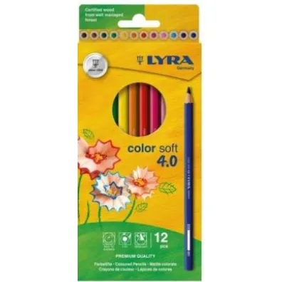 Lyra, Kredki o��wkowe Color Soft 4.0, 12 kolor�w