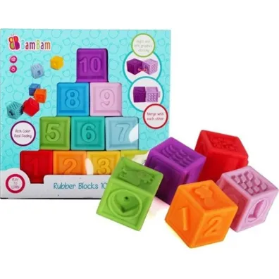 Gumowe klocuszki 10 szt. BAM BAM 432486