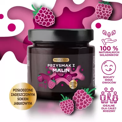 Premium Rosa Przysmak z malin konfitura 190 g