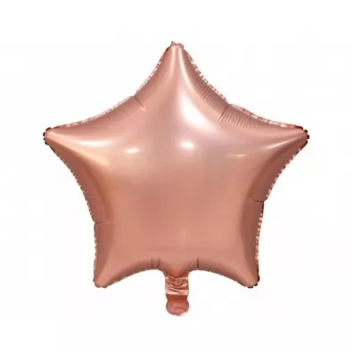 Godan Balon foliowy Gwiazda matowa rowy, zoty 44cm