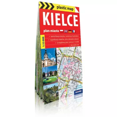 Plastic map Kielce 1:15 000 mapa turystyczna
