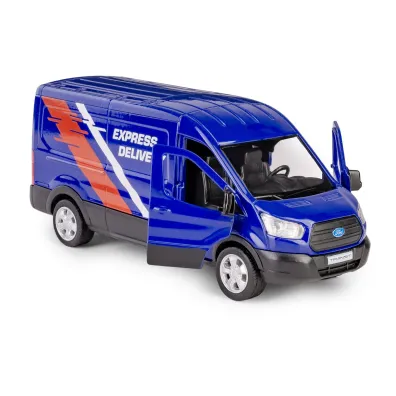 RMZ City Ford Transit Van 2018 niebieski w skali 1:43 Daffi