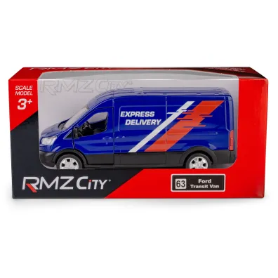 RMZ City Ford Transit Van 2018 niebieski w skali 1:43 Daffi