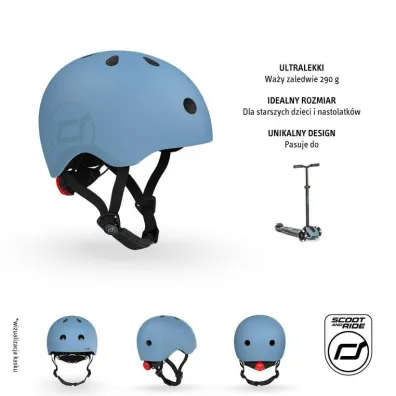 Kask M-L dla starszych dzieci i nastolatk�w Steel Scootandride