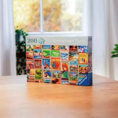 Puzzle 200 el. XL Znaczki pocztowe Ravensburger