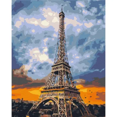Brushme Malowanie po numerach - �elazna dama Pary�a 40x50cm