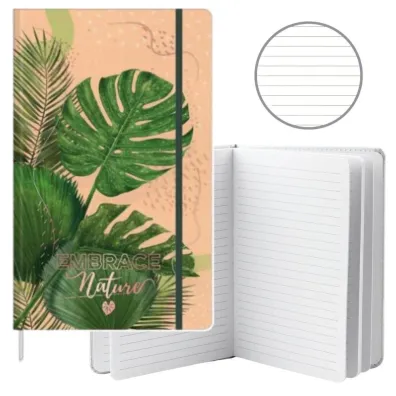 LeanToys Notatnik A5 Li�cie Monstera linia 80 kartek