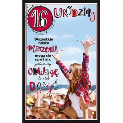 AbCard Kartka okoliczno�ciowa Urodziny 16 U102