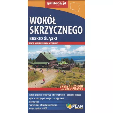 Wok� Skrzycznego Beskid �l�ski mapa 1:25 000 Jak mapa sztabowa