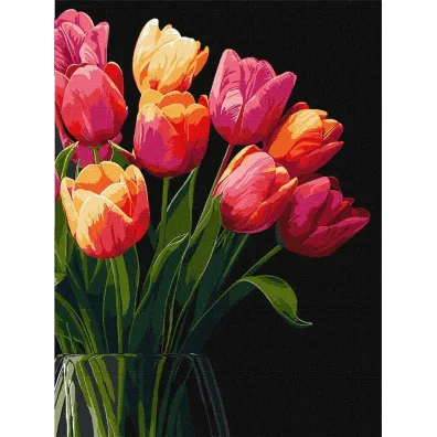 Ideyka Malowanie po numerach - Zapach tulipan�w 30x40cm
