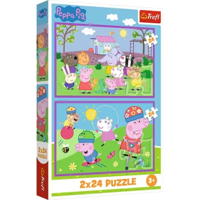 Puzzle 2x24 el. Peppa na placu zabaw Trefl