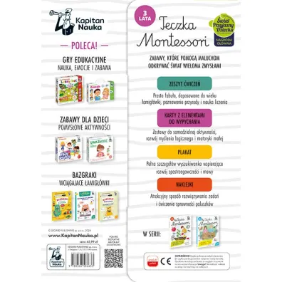 Teczka Montessori. 3 lata. Kapitan Nauka. SuperQuiz