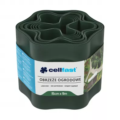 Cellfast Obrzee ogrodowe ciemnozielone 15 cm x 9 m
