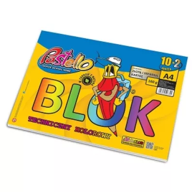 Pastello Blok techniczny A4 kolorowy 12 kartek