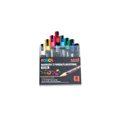 Uni Mitsubishi Pencil Markery PC5-M Posca Uni 8 szt.