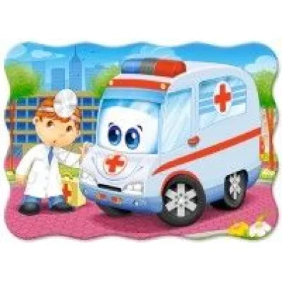 Puzzle konturowe 30 el. Ambulance Doctor Castorland