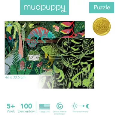 Puzzle wiecce w ciemnoci aby i jaszczurki 5+ Mudpuppy