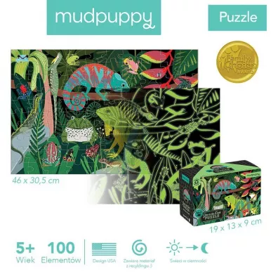 Puzzle wiecce w ciemnoci aby i jaszczurki 5+ Mudpuppy