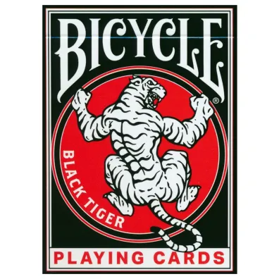 Bicycle Black Tiger, karty do gry, czarne United States Playing Card Company