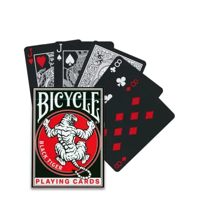 Bicycle Black Tiger, karty do gry, czarne United States Playing Card Company