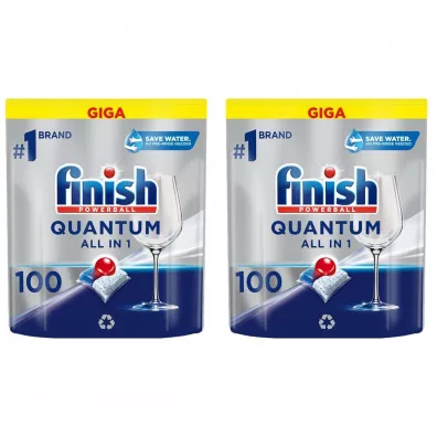 Finish Quantum Kapsuki do zmywarki Fresh All in 1 zestaw 2 x 100 szt.