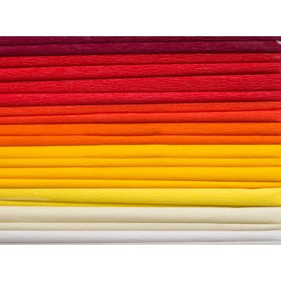Happy Color Bibua marszczona MIX kolory ciepe, 8 kolorw, 25x200 cm, 10 rolek 25 x 200 cm 10 szt.