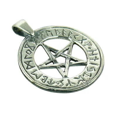 Sotis Pentagram runiczny, oksydowany Ag925, 5,1g